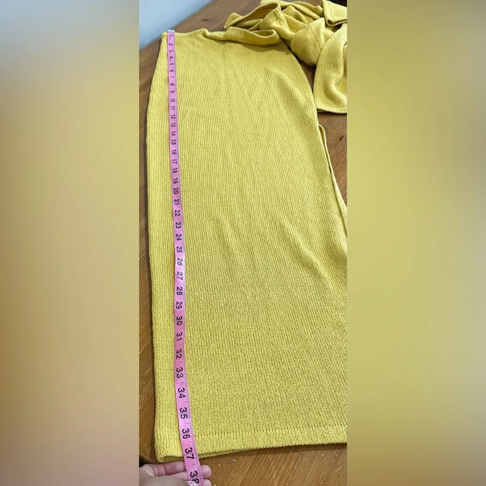 Meshki Anna Flare Sleeve Knit  Dress Yellow - Picture 11 of 16